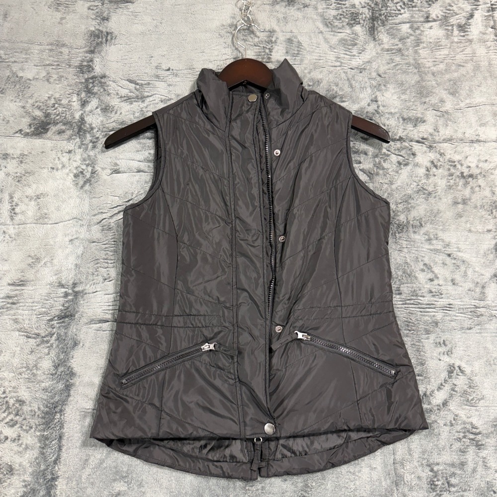 American Rag Cie Womens Black‎ Chevron Quilted Puffer Vest Small S/1626AR FA16